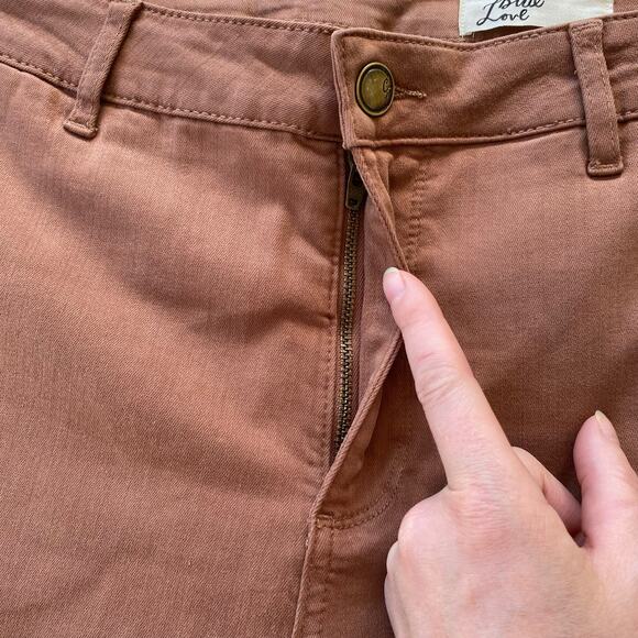 Cosmic Blue Love Women's Straight Leg Pants Size 30 Brown High Rise Soft Jeans - Picture 3 of 10